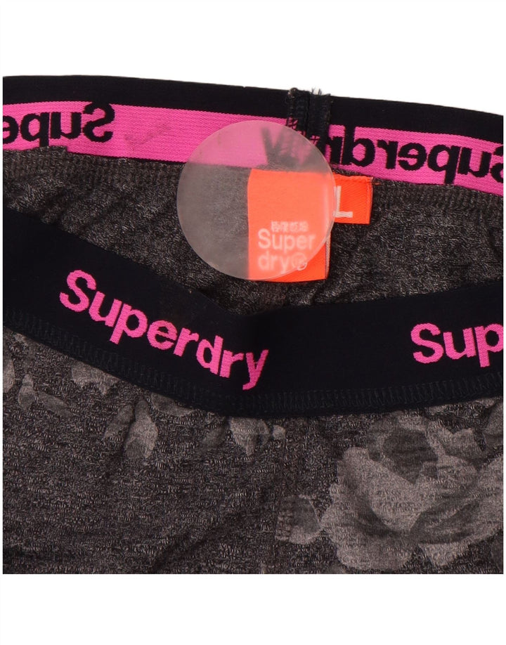 Leggings grafici da donna SUPERDRY UK 14 Cotone floreale grigio grande