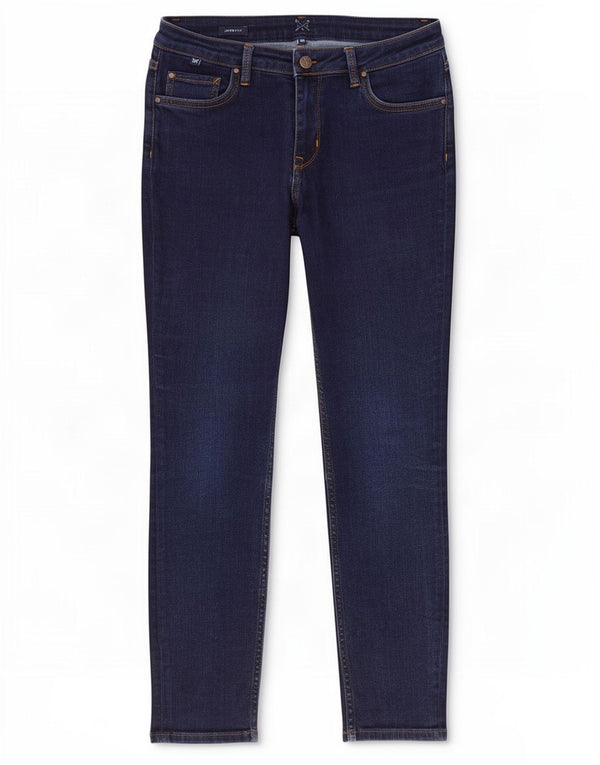 Crew Clothing Jeans skinny da donna UK 12 Medio W30 L26 Cotone blu navy