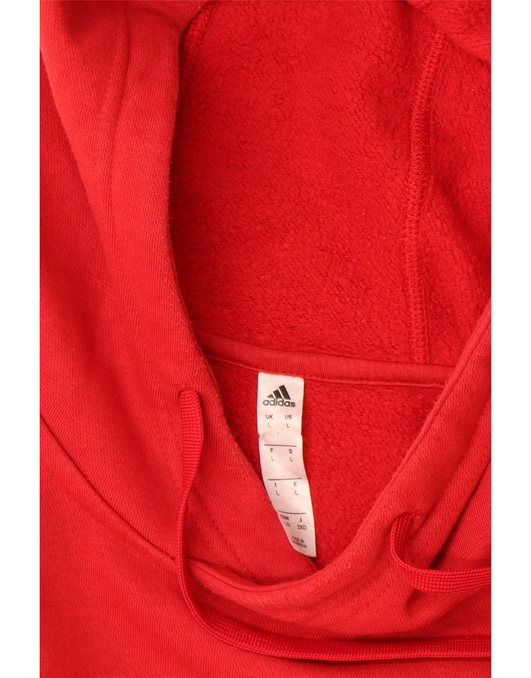 Maglione con cappuccio da uomo ADIDAS grande rosso in cotone