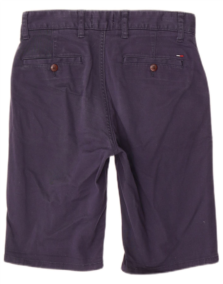 TOMMY HILFIGER Pantaloncini chino da uomo W28 piccoli in cotone blu navy