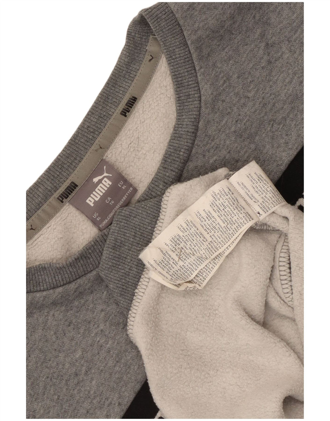 Felpa da uomo Puma Jumper XL in cotone chiazzato grigio