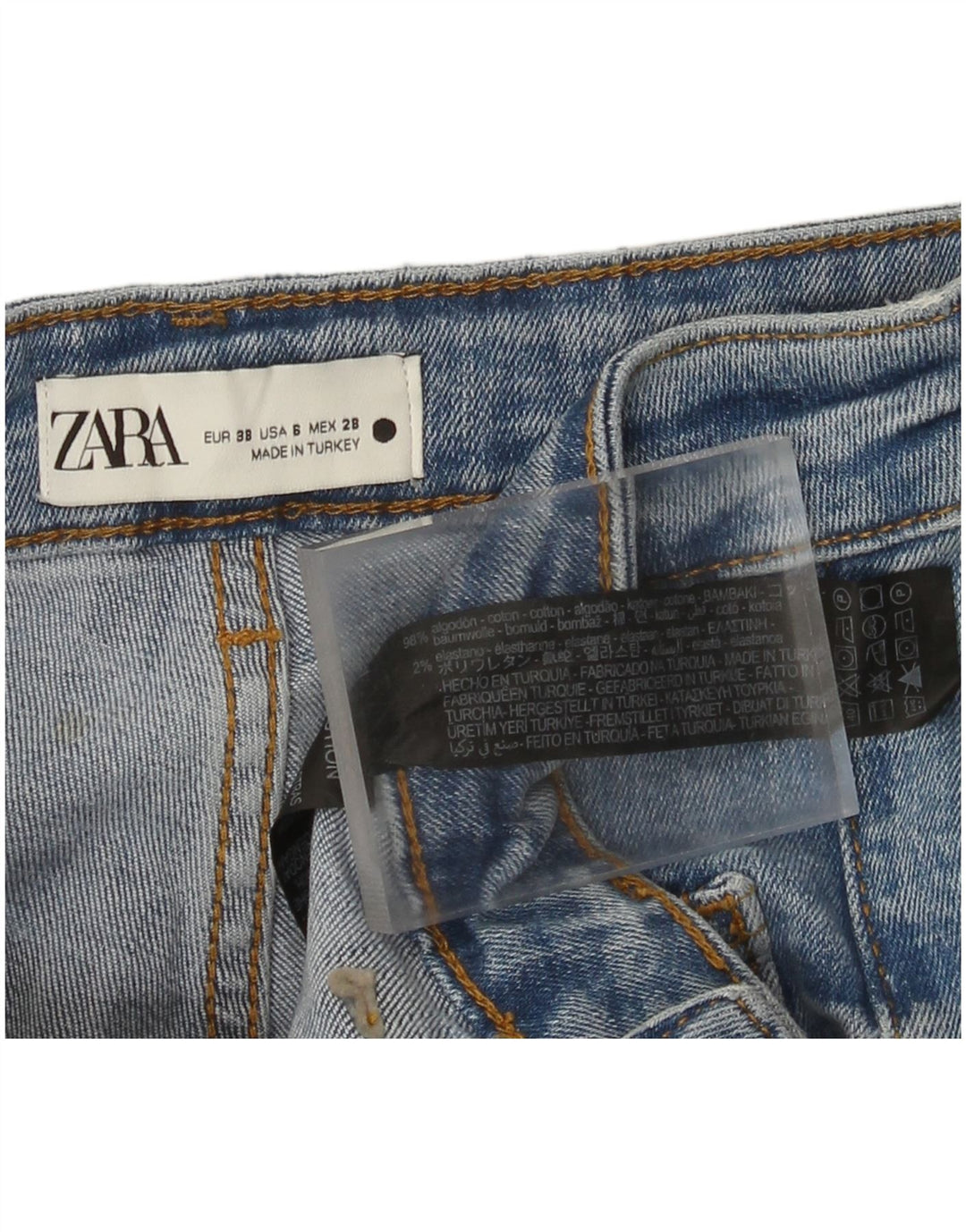 Jeans Bootcut da donna Zara EU 38 Small W28 L26 Cotone blu