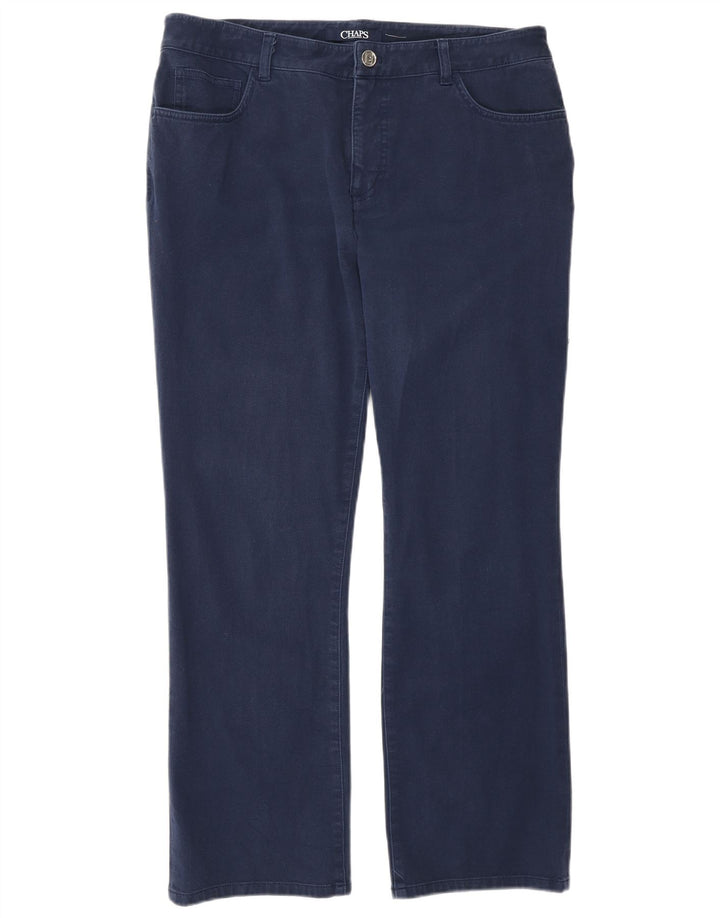 Jeans dritti da donna Chaps US 12 Large W32 L28 Cotone blu navy