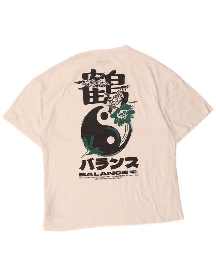 T-shirt grafica da uomo Jack & Jones Top in cotone bianco medio