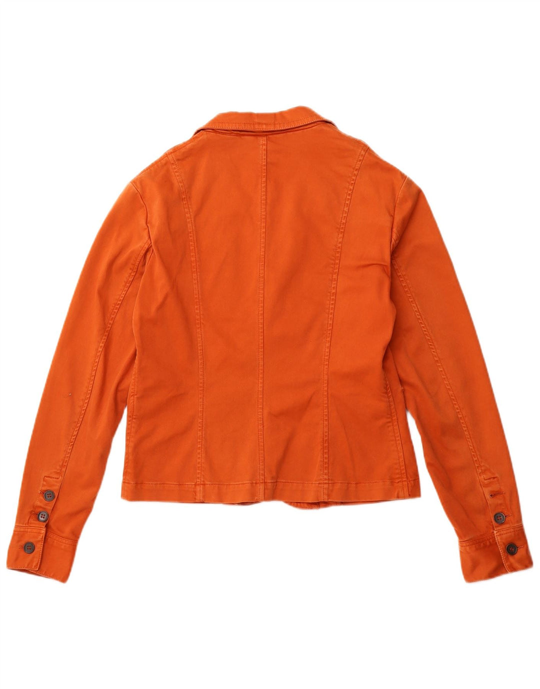 BEST COMPANY Womens 2 Button Blazer Jacket UK 14 Large Orange Cotton