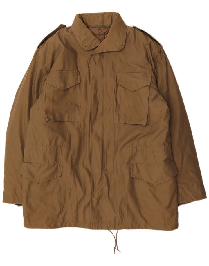 Giacca militare vintage da uomo UK 46 3XL Poliestere kaki