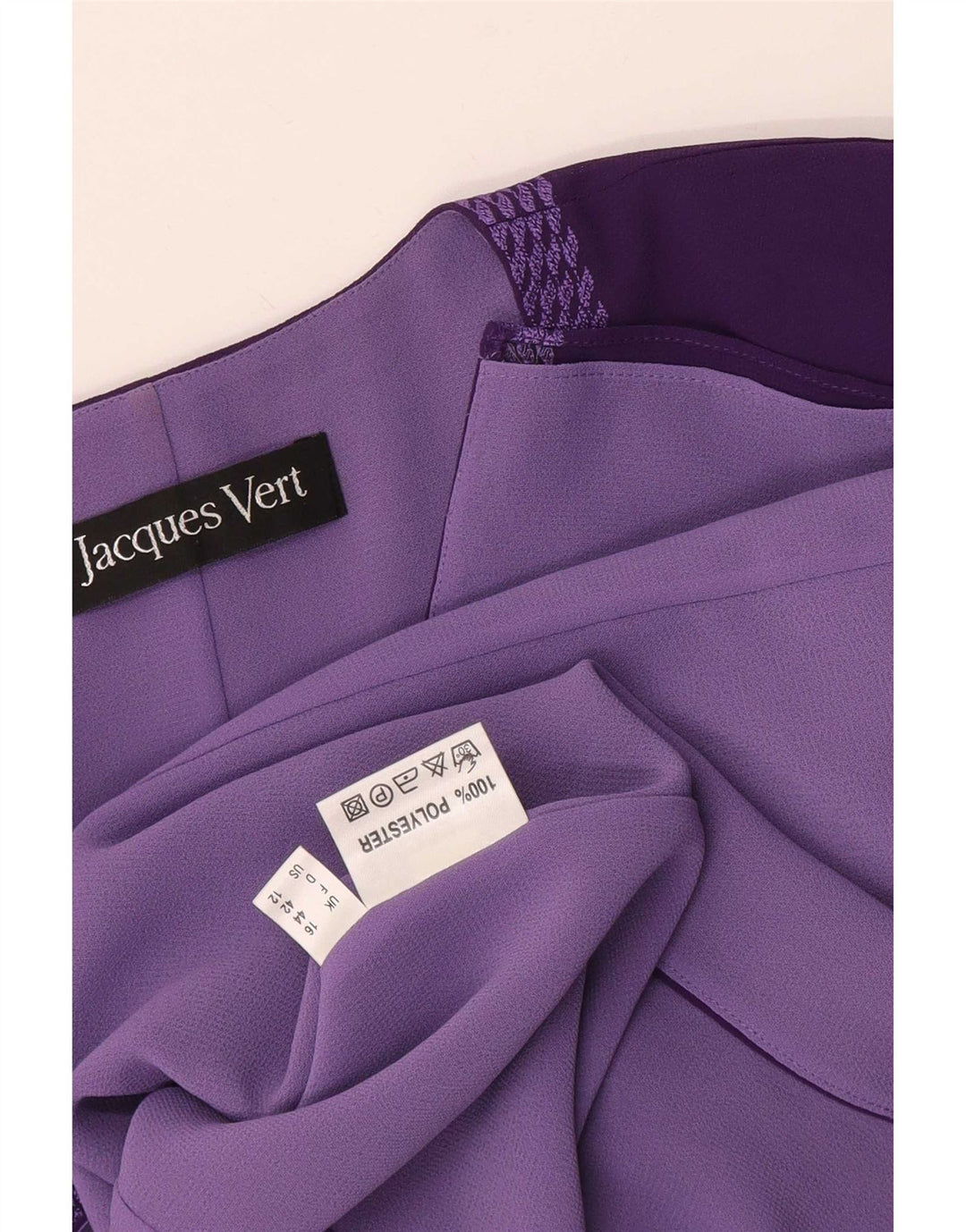 Giacca blazer a 3 bottoni da donna Jacques Vert UK 16 grande poliestere viola