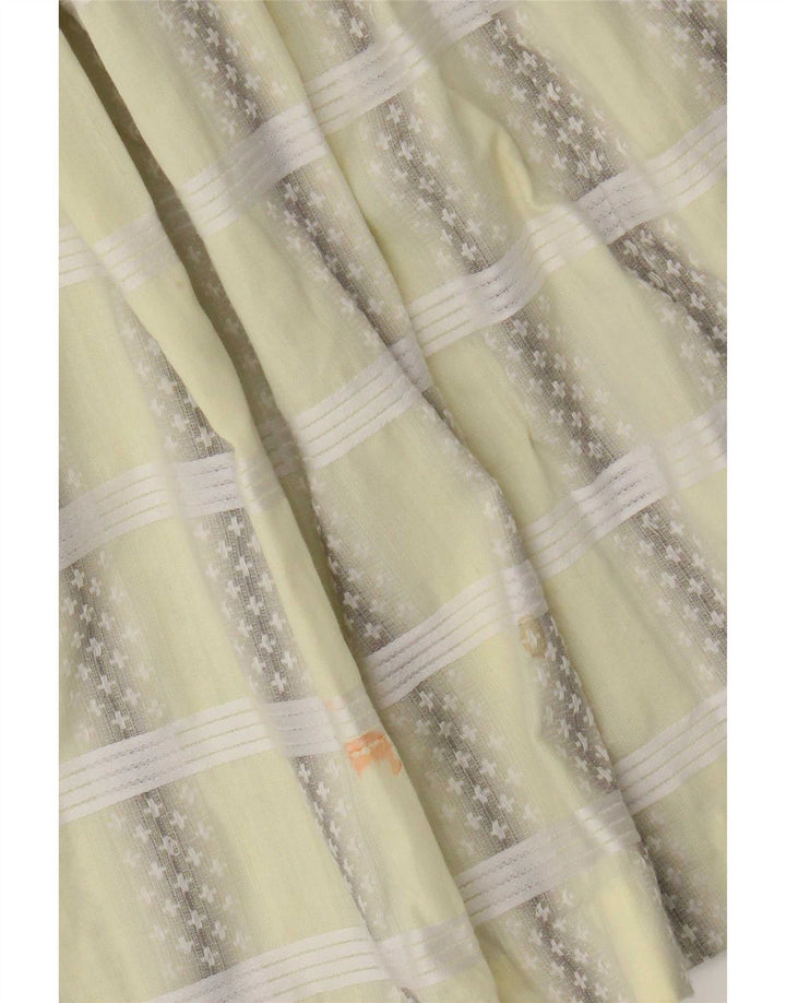 Gonna a pieghe vintage da donna W26 piccolo quadretto verde