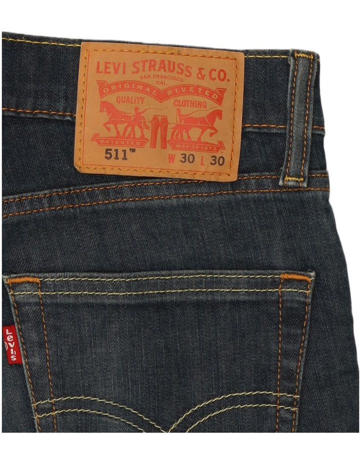 Jeans Levi's Uomo 511 Slim W30 L28 Cotone Blu Navy