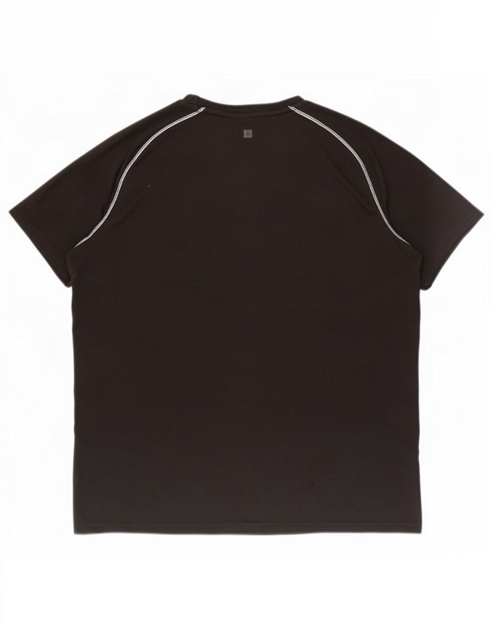 Mountain Warehouse Mens T-Shirt Top Large Black Polyester