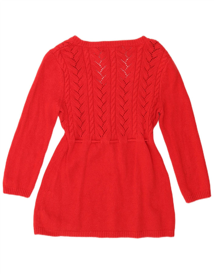 MICHAEL KORS Maglione da donna con scollo a barca con maniche a 3/4 UK 12 Rosso medio