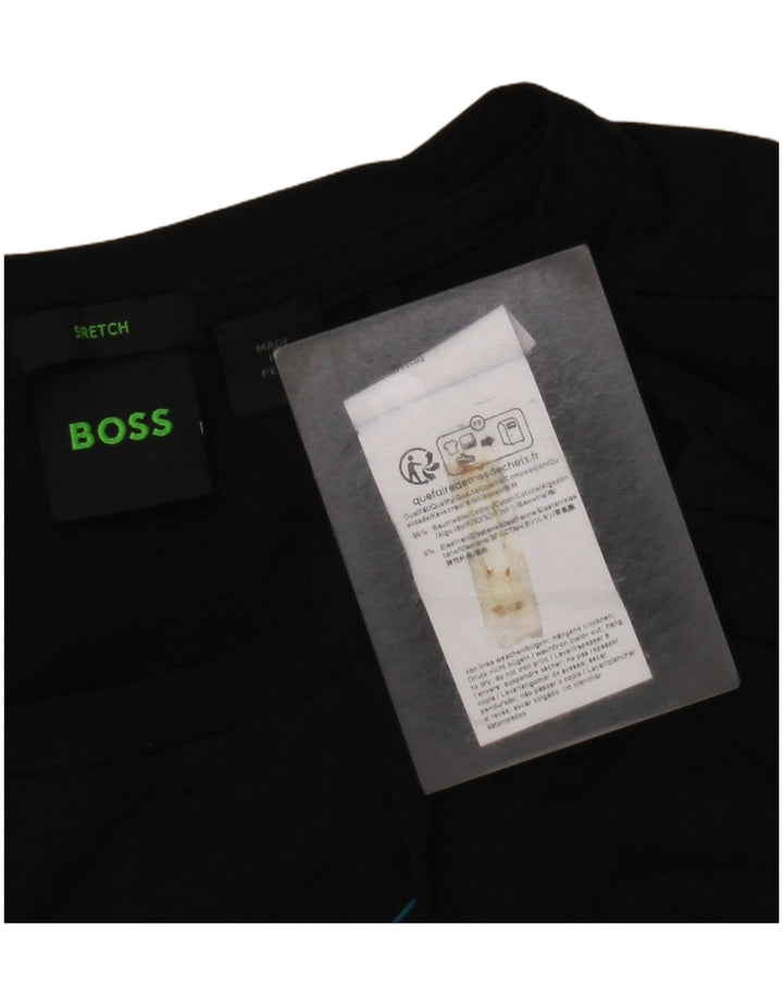 T-shirt grafica da uomo HUGO BOSS Top grande in cotone a righe nere