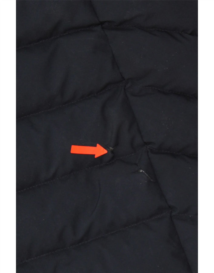 Cappotto imbottito con cappuccio da donna Superdry UK 10 Small poliestere blu navy