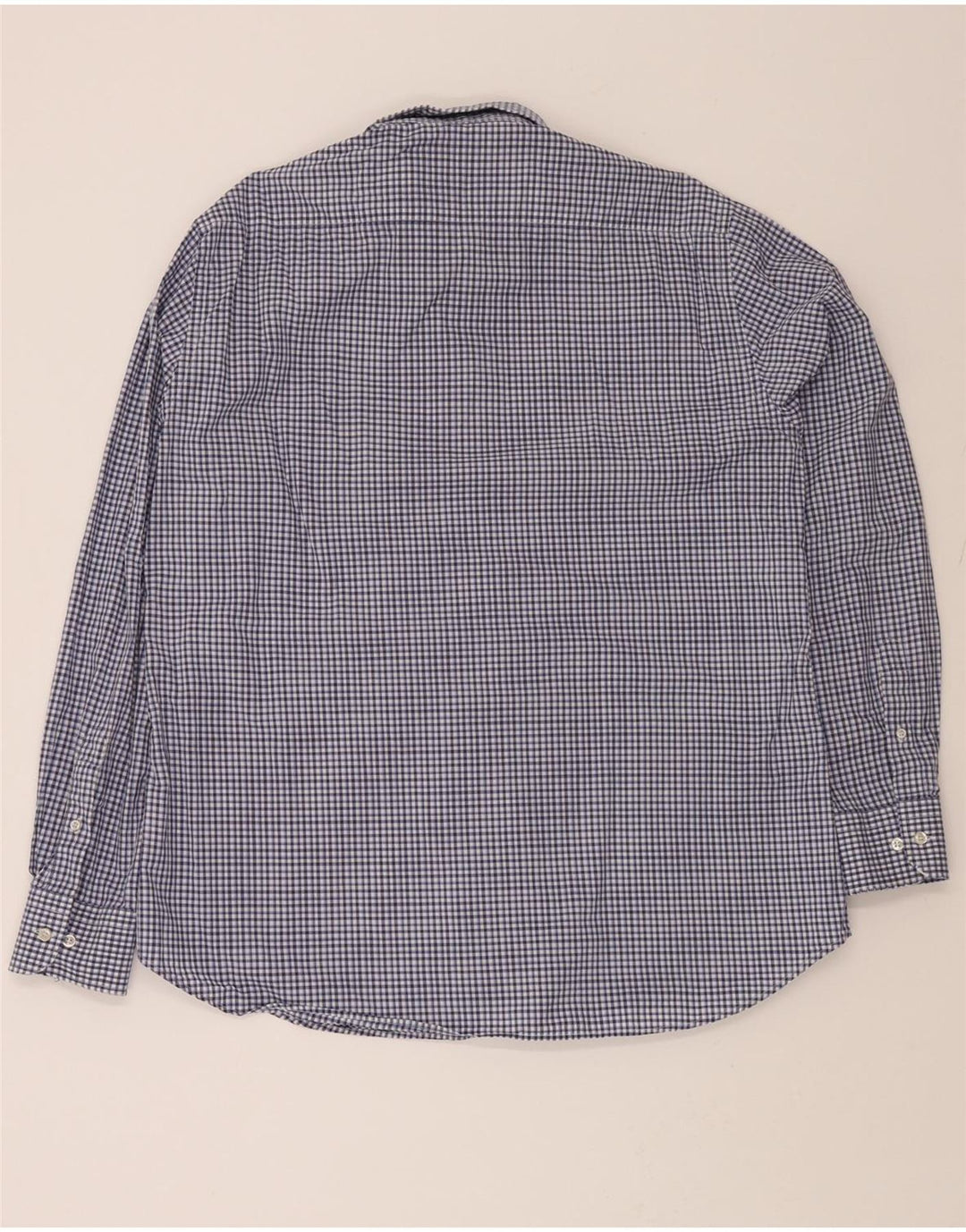 PAUL & SHARK Mens Shirt Size 42 16 1/2 Large Blue Check Cotton Vintage Paul & Shark and Second-Hand Paul & Shark from Messina Hembry 