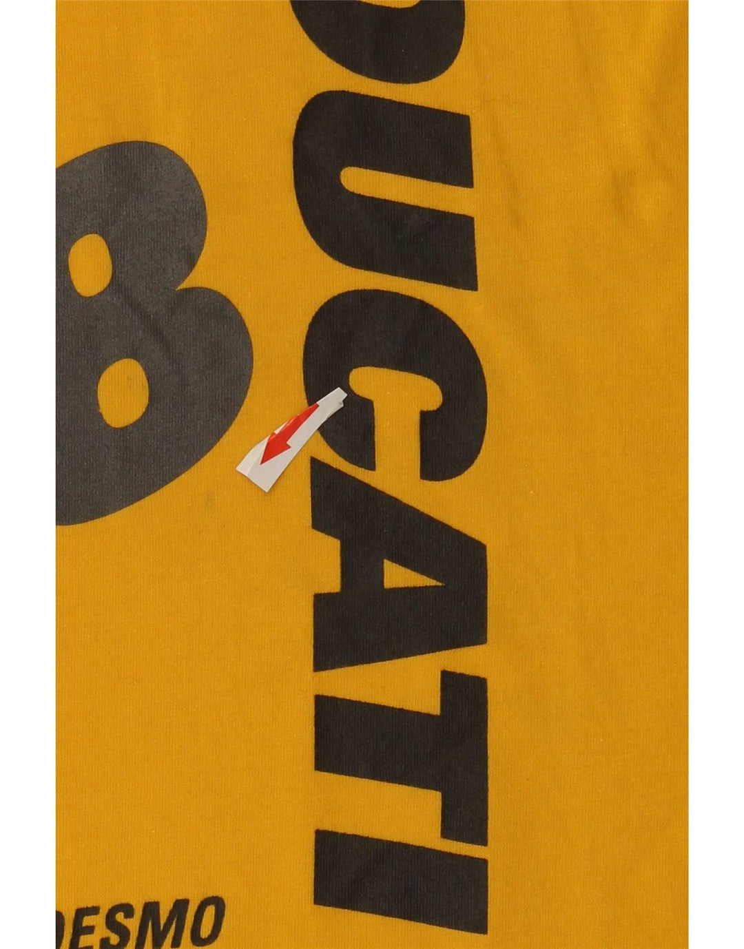 Asics Uomo Ducati Graphic T-shirt Top Large in cotone giallo