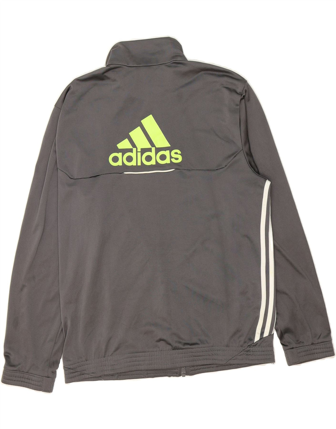 ADIDAS Mens Graphic Tracksuit Top Jacket UK 40/42 Medium Grey Polyester Vintage Adidas and Second-Hand Adidas from Messina Hembry 