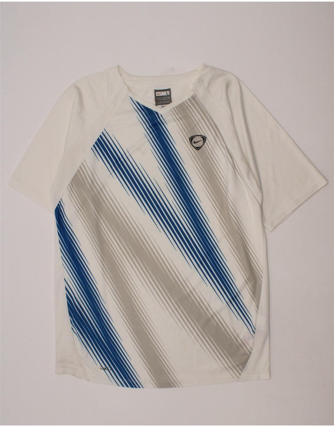 NIKE Boys T-Shirt Top 12-13 Years Large  White Colourblock Polyester Vintage Nike and Second-Hand Nike from Messina Hembry 