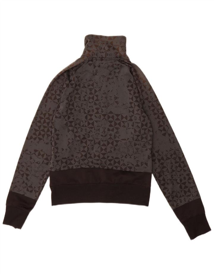 Giacca da tuta da donna Puma UK 10 Small Poliestere geometrico grigio