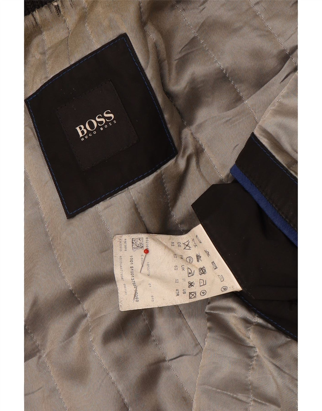 Cappotto da uomo Hugo Boss EU 52 XL Lana grigia