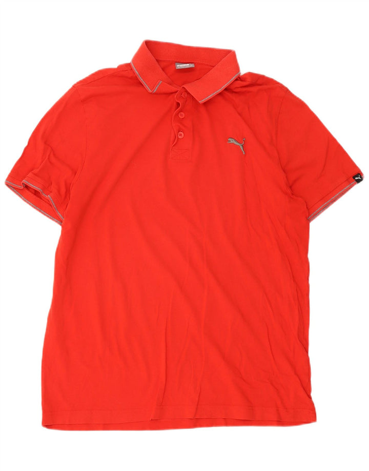 Polo Puma da uomo grande in cotone rosso