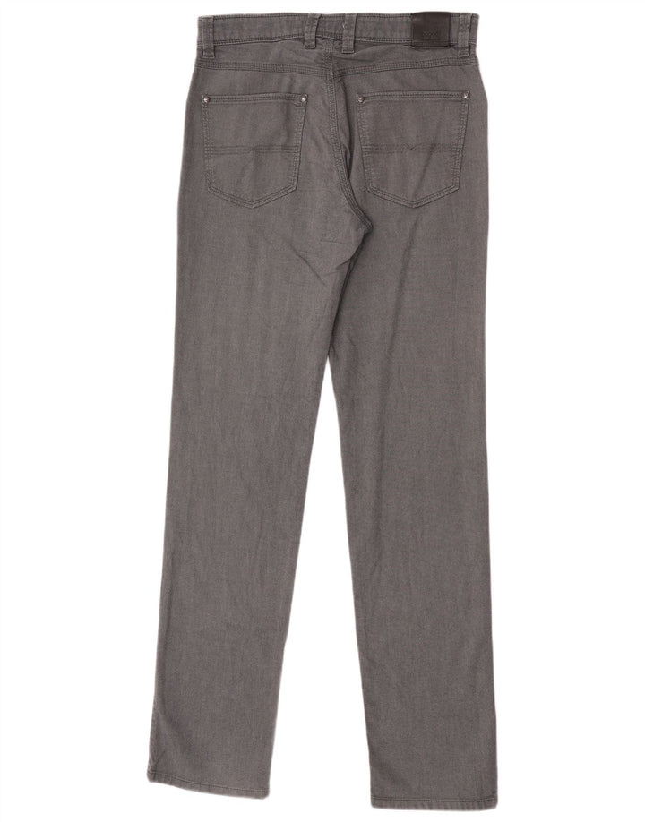 Pantaloni casual dritti da uomo Bugatti W30 L34 cotone grigio