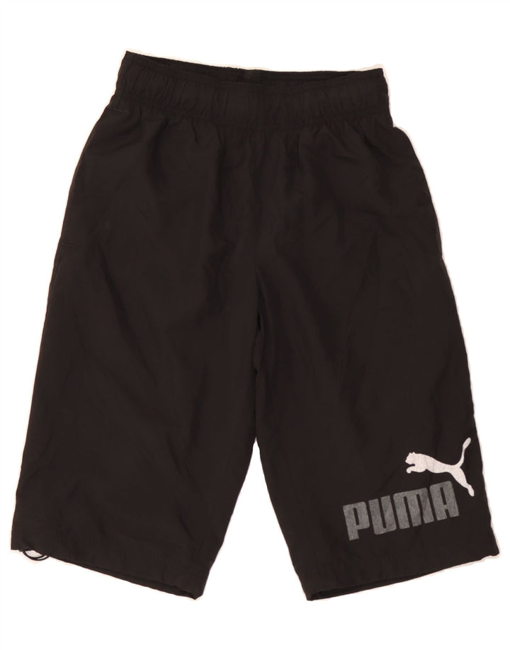 PUMA Mens Graphic Sport Shorts Small  Black Polyester Vintage Puma and Second-Hand Puma from Messina Hembry 