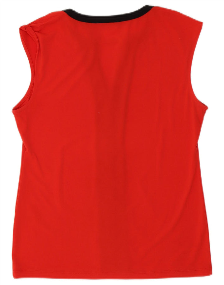 Camicetta da donna Calvin Klein Top UK 10 Small Rosso Colourblock Poliestere