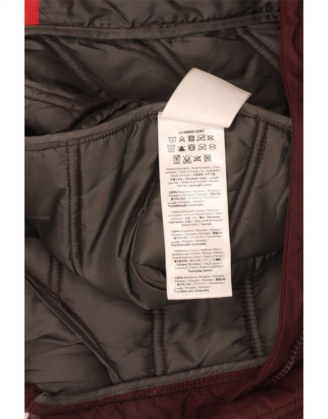 Giacca imbottita con cappuccio da uomo Liu Jo UK 38 Bordeaux medio Poliestere