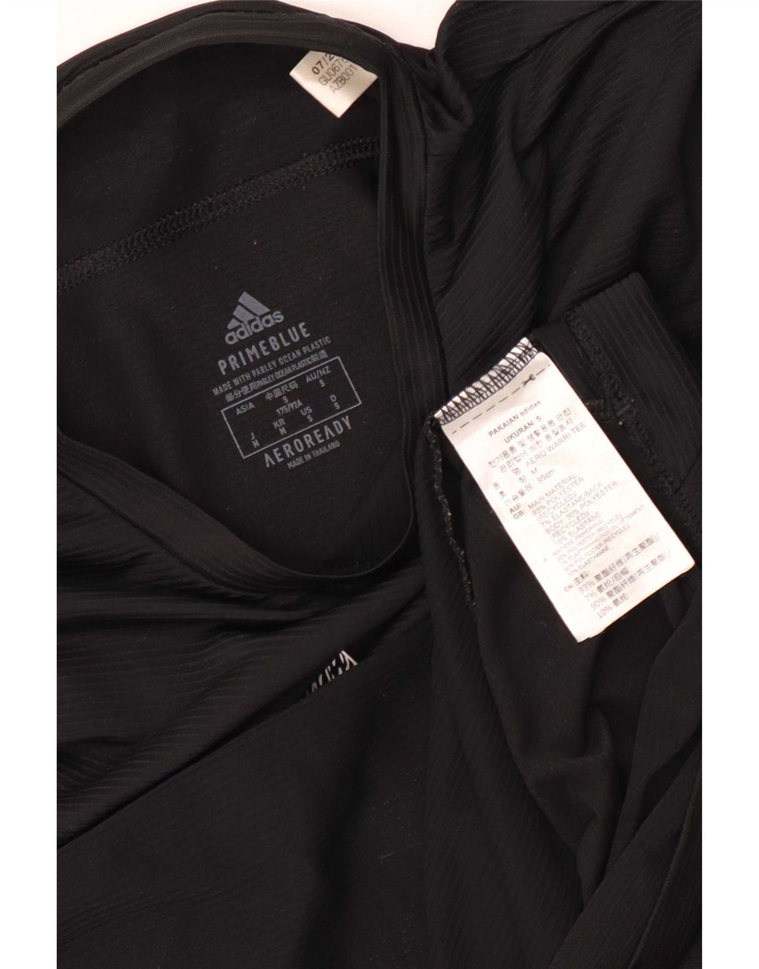 T-shirt grafica Adidas Prime da uomo blu, piccola, in poliestere nero