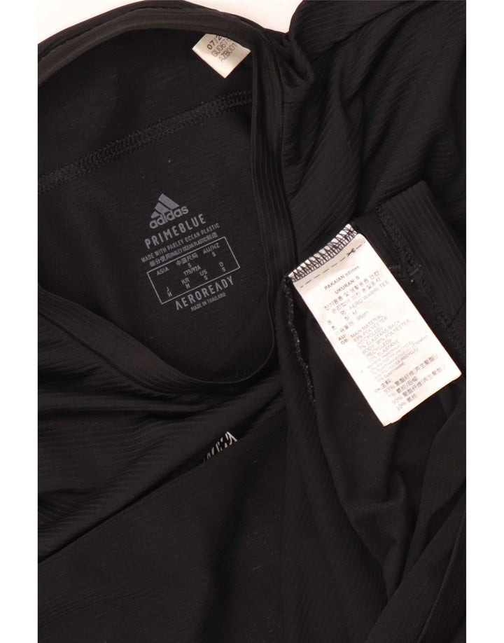 T-shirt grafica Adidas Prime da uomo blu, piccola, in poliestere nero