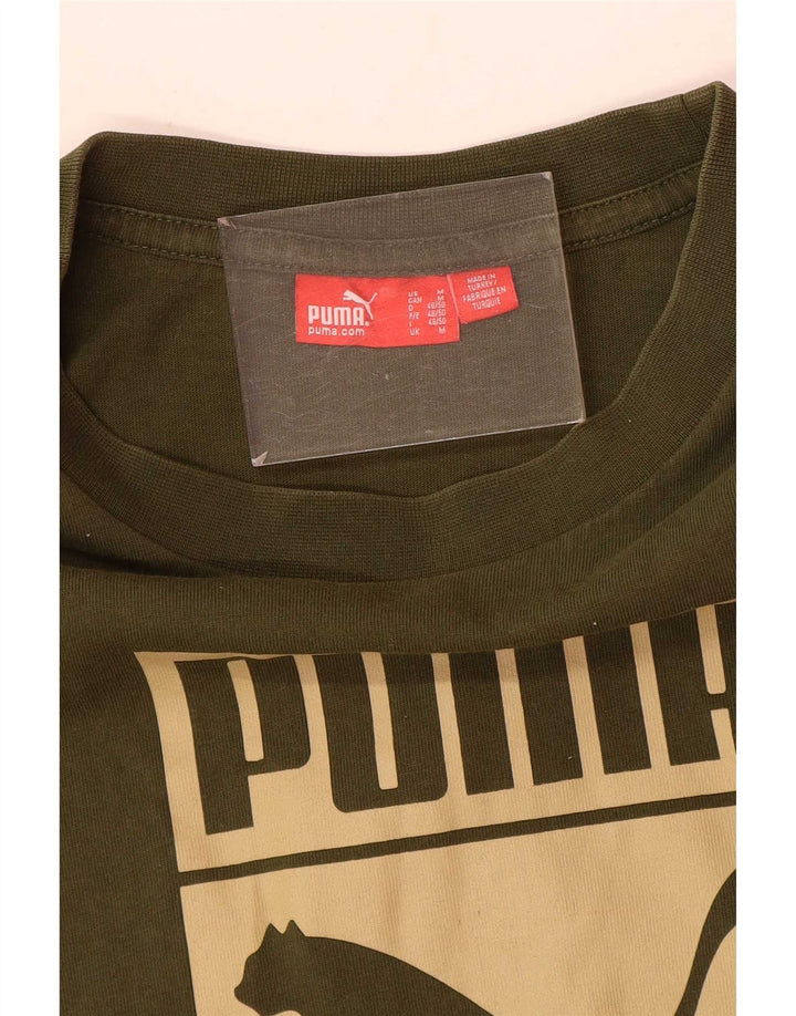 T-shirt grafica da uomo Puma media cachi