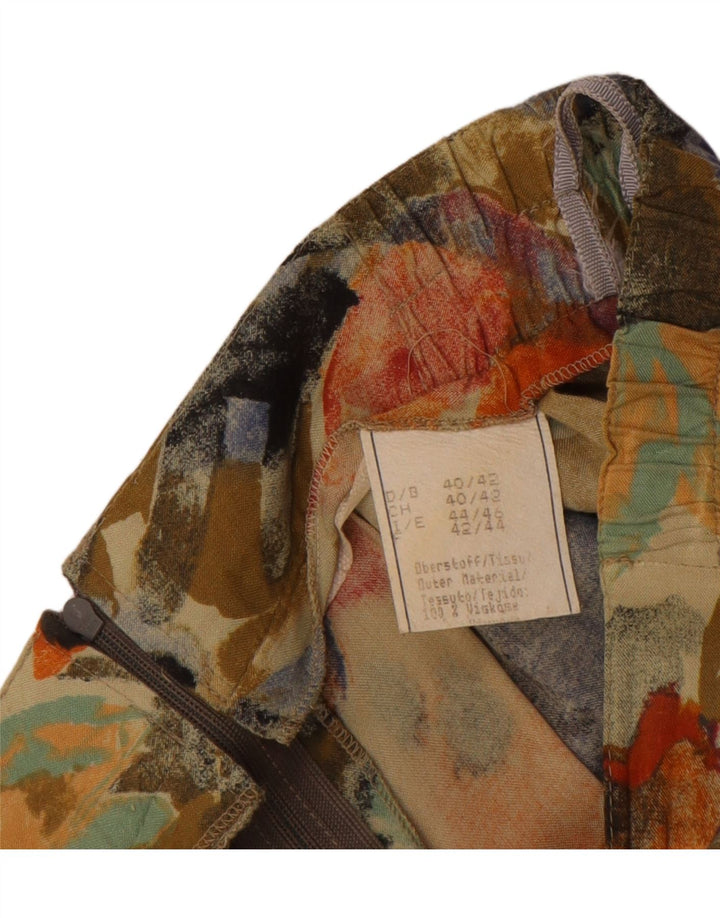 Gonna maxi a pieghe da donna VINTAGE IT 44/46 media W28 floreale multicolore