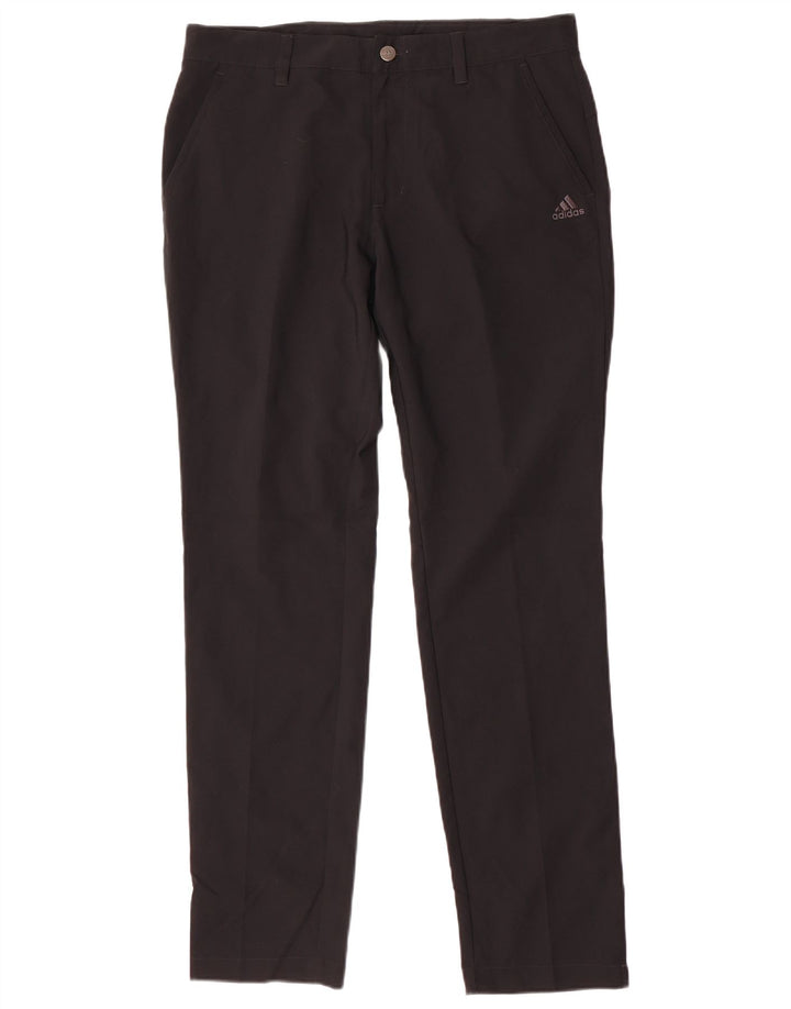 Pantaloni chino slim da uomo Adidas W32 L32 poliestere nero