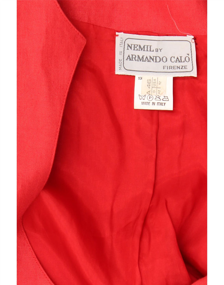 ARMANDO CALO Canottiera da donna IT 46 Large Rosso Lino