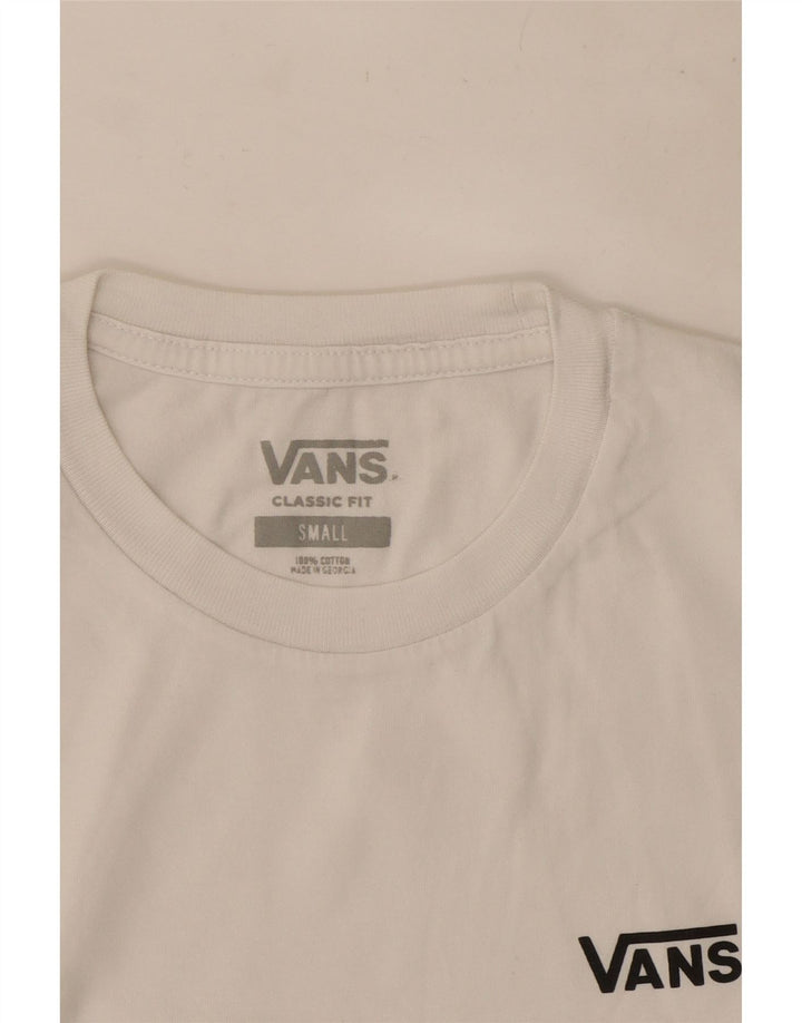 T-shirt da uomo Vans Classic Fit, piccola, in cotone bianco