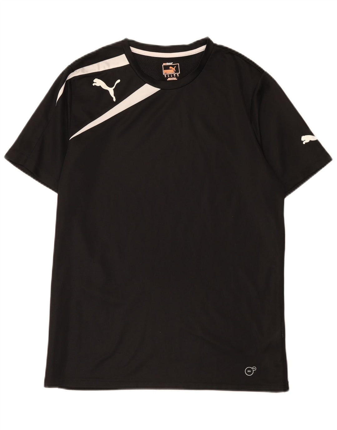 T-shirt da uomo Puma Top in poliestere color block medio nero