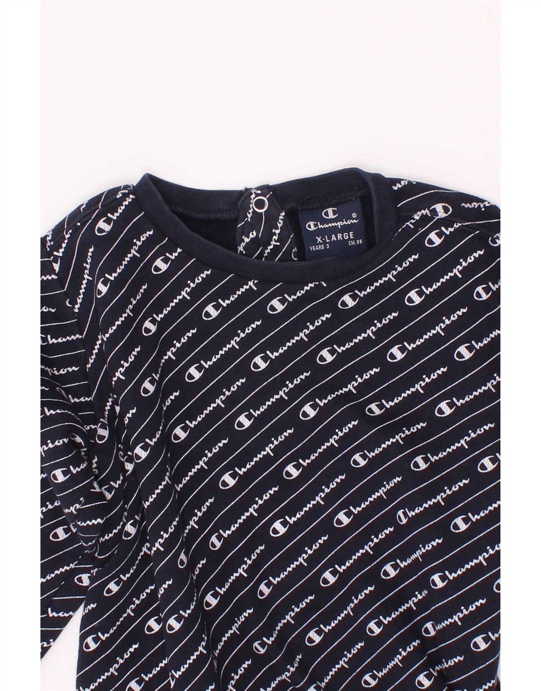 Felpa grafica Champion da ragazzo, 2-3 anni, XL, blu navy