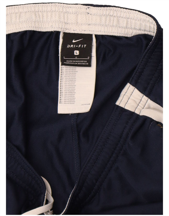 Pantaloni da tuta Nike Dri Fit da uomo, grandi, in poliestere color block blu navy
