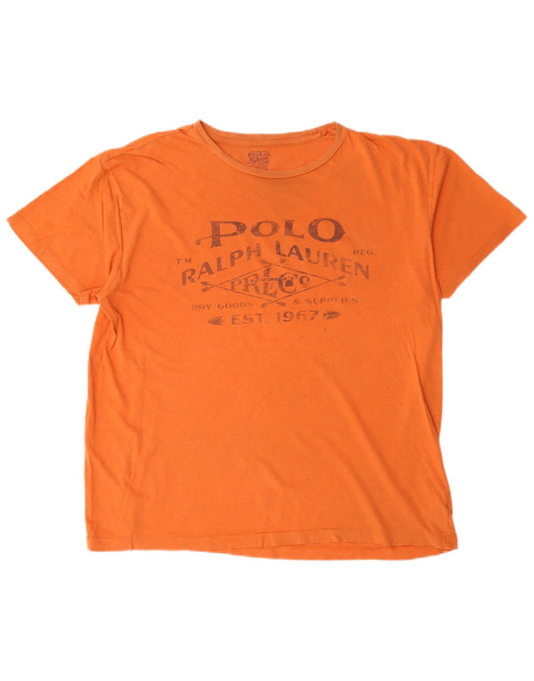 T-shirt grafica da uomo Polo Ralph Lauren Top in cotone arancione medio