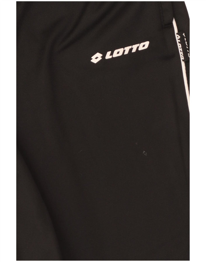 Pantaloni da tuta da uomo Lotto Joggers grandi in poliestere nero