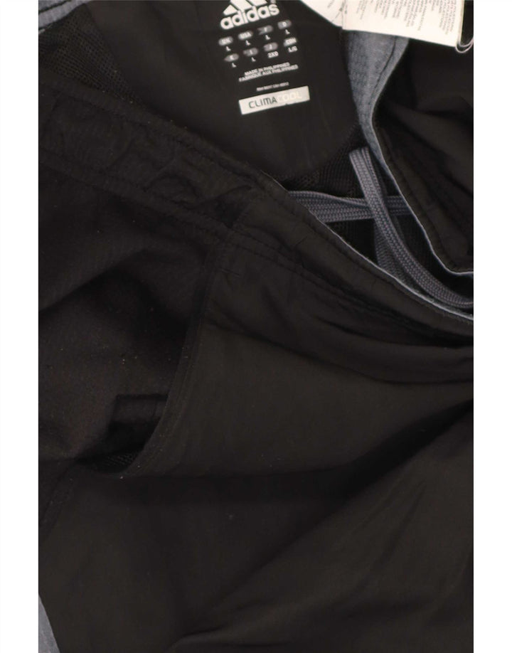Pantaloni da tuta Adidas Climacool da uomo grandi in poliestere color block nero