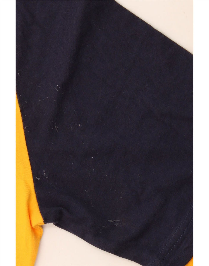 T-shirt grafica da uomo KAPPA Top grande in cotone color block giallo