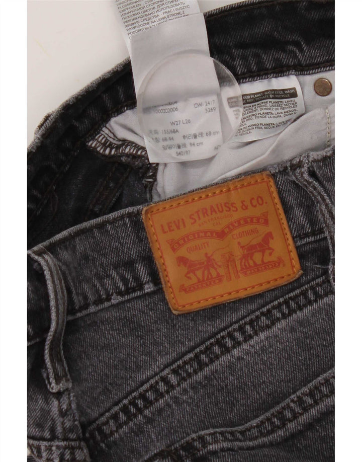 Jeans dritti da donna Levi's W27 L26 cotone grigio