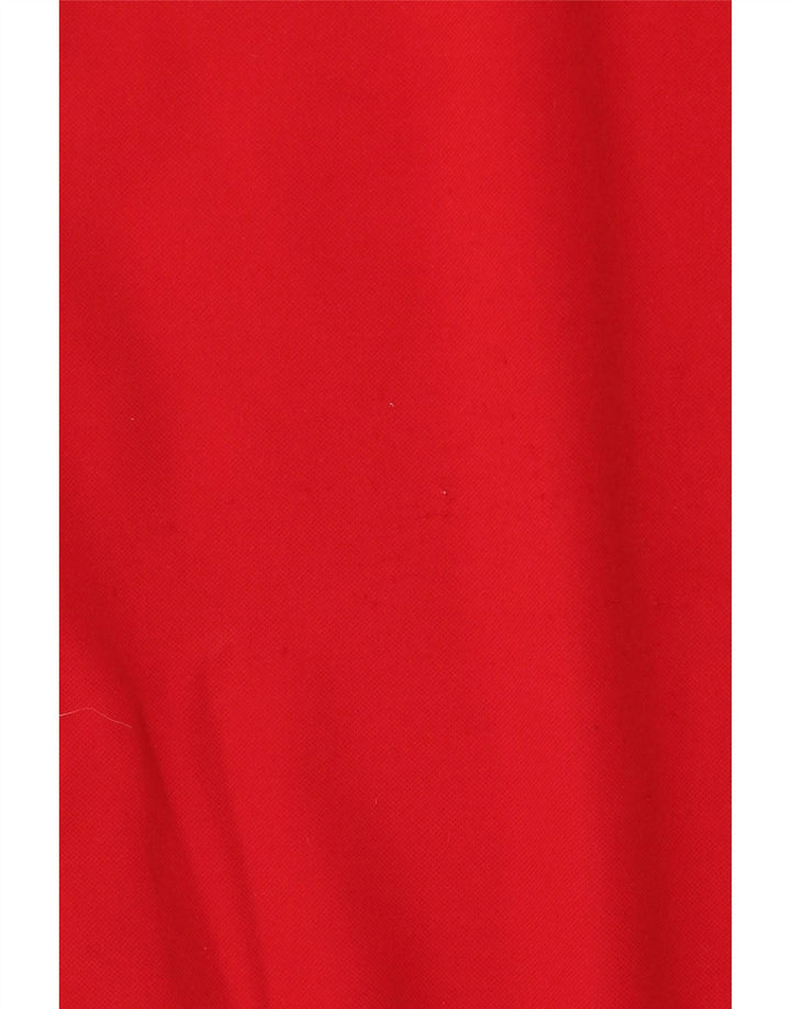 Felpa da uomo Adidas maglione UK 38/40 poliestere color block rosso medio