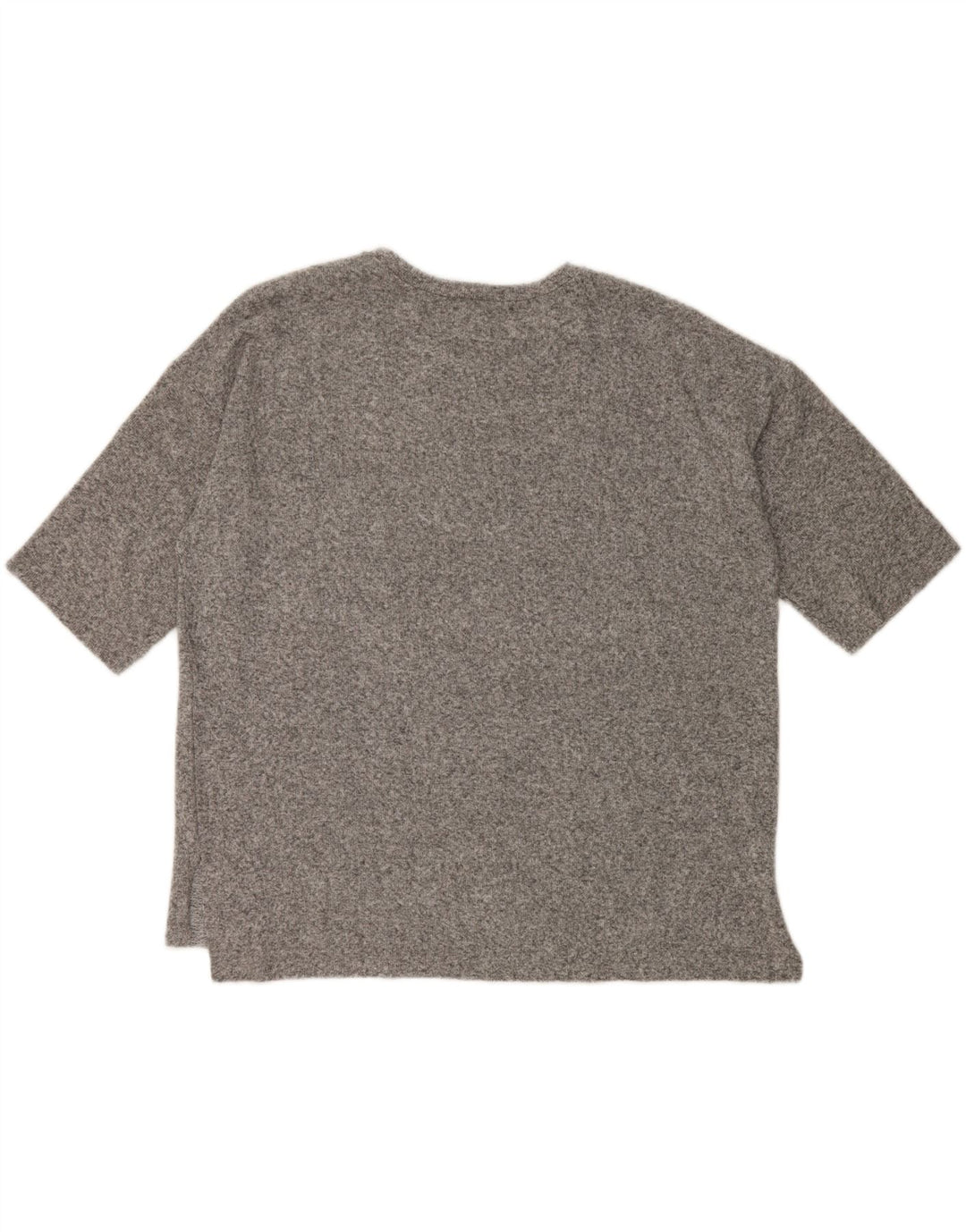 ZARA Womens Short Sleeve Sweatshirt Jumper UK 14 Medium Grey Flecked Vintage Zara and Second-Hand Zara from Messina Hembry 