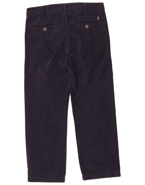 Pantaloni chino dritti da uomo Marlboro Classics W34 L28 Blu navy