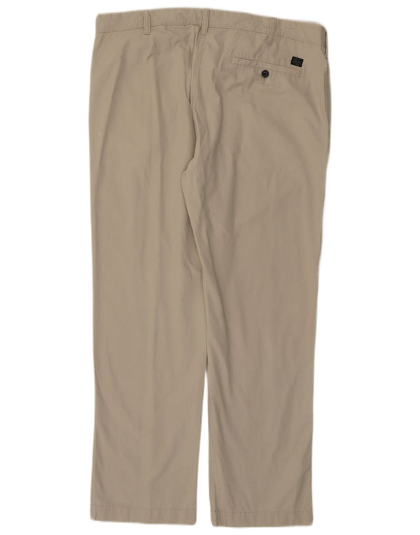 Pantaloni chino dritti da uomo Marks & Spencer W40 L31 cotone beige