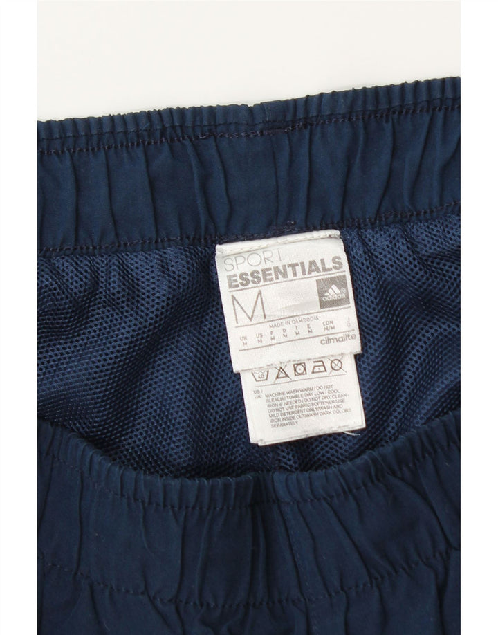 Pantaloncini sportivi Adidas Climalite da uomo medi in poliestere blu navy