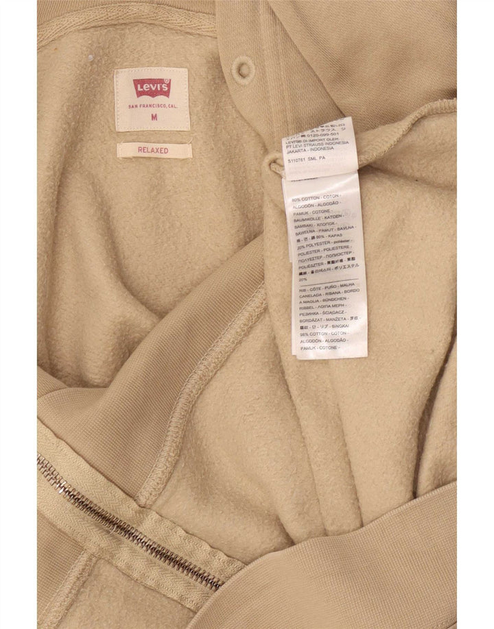Maglione con cappuccio e zip dalla vestibilità rilassata da uomo Levi's in cotone beige medio