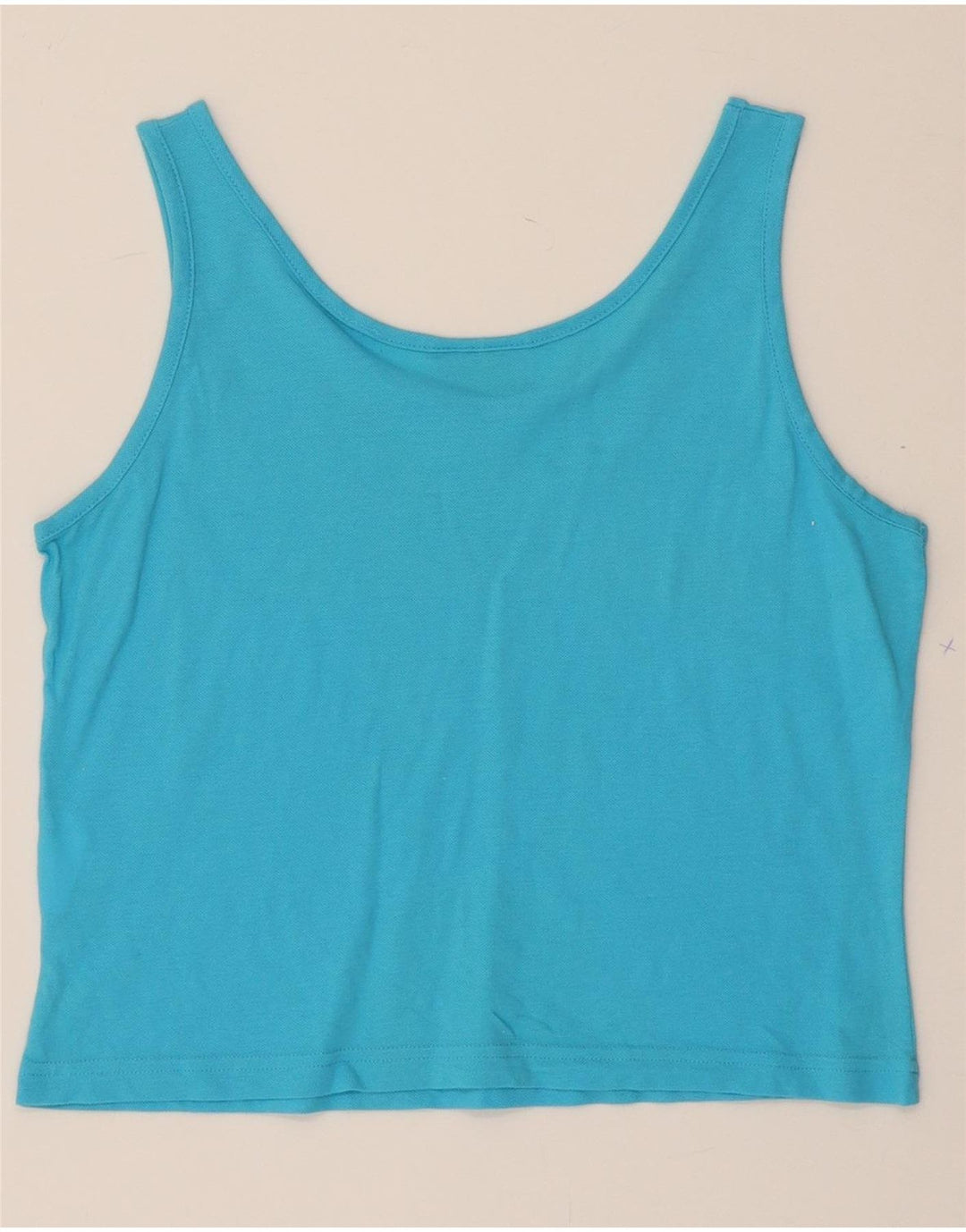 SERGIO TACCHINI Womens Crop Cami Top UK 18 XL Blue Cotton Vintage Sergio Tacchini and Second-Hand Sergio Tacchini from Messina Hembry 